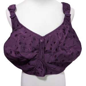 NWOT Elila Deep Purple Floral Bra